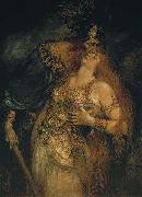 Ferdinand Leeke The Last Farewell of Wotan and Brunhilde oil painting artist